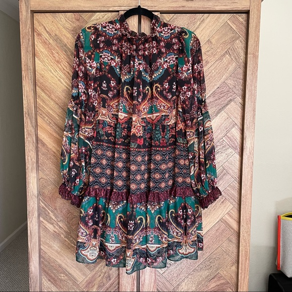 SOLD 🛍️Alice + Olivia Marella Mock Neck Dress - Picture 3 of 8